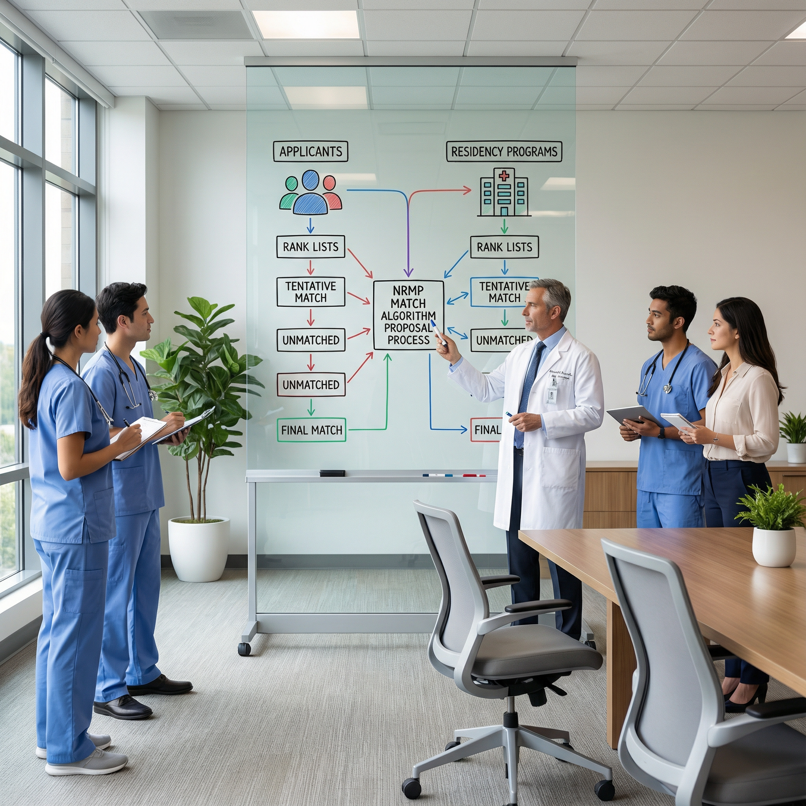 Visualization of NRMP Match algorithm proposals between applicants and residency programs Visualization of NRMP Match algorithm proposals between applicants and residency programs - NRMP Match for Mastering the NRMP