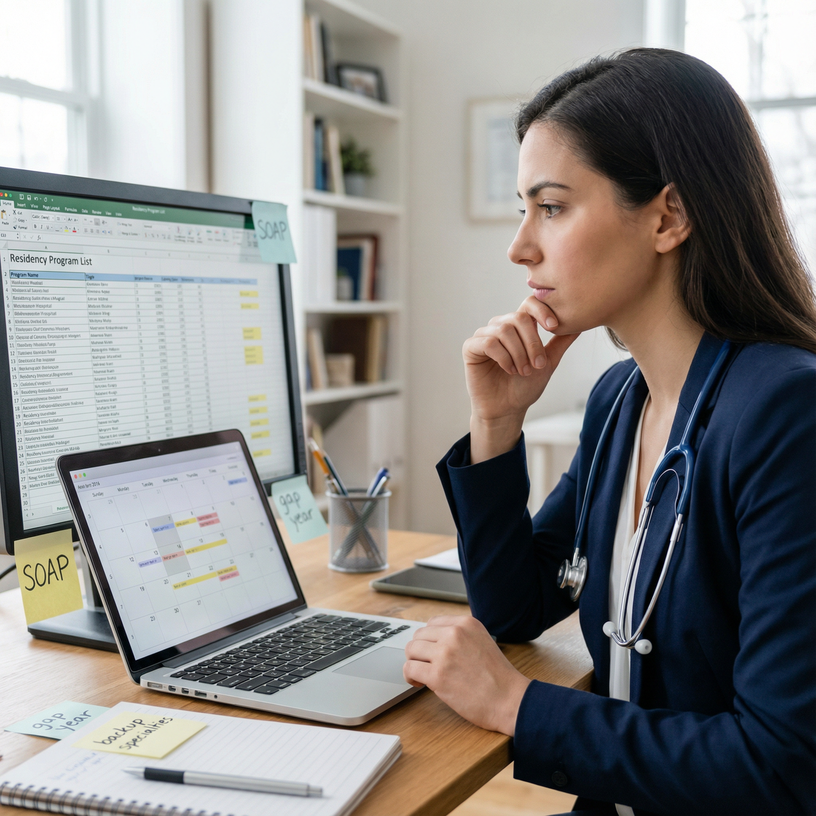 Residency applicant reviewing Match outcomes and backup options - Residency Match for Mastering Contingency Plans for a Succe