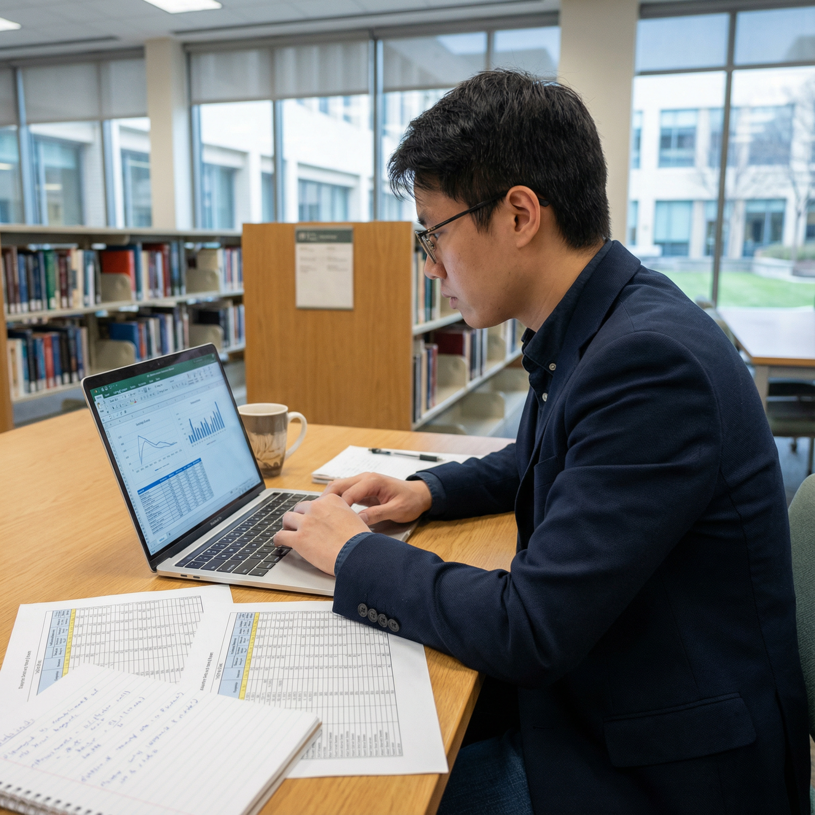 Residency applicant researching IMG-friendly programs using laptop and residency data - Residency Programs for Unlocking IMG-