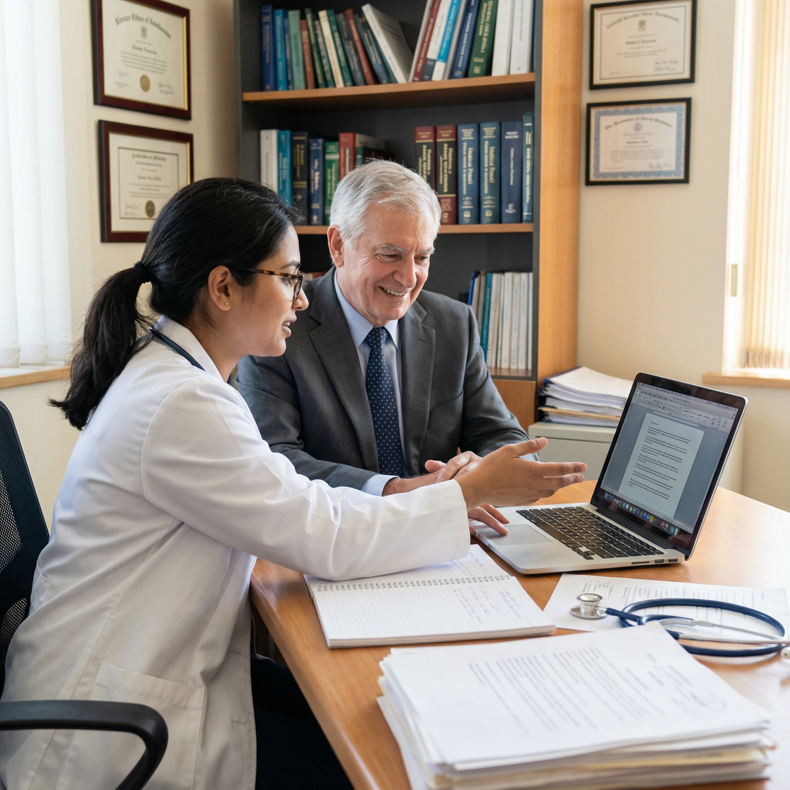 International medical graduate consulting with faculty mentor about residency career planning - Residency Programs for Discov