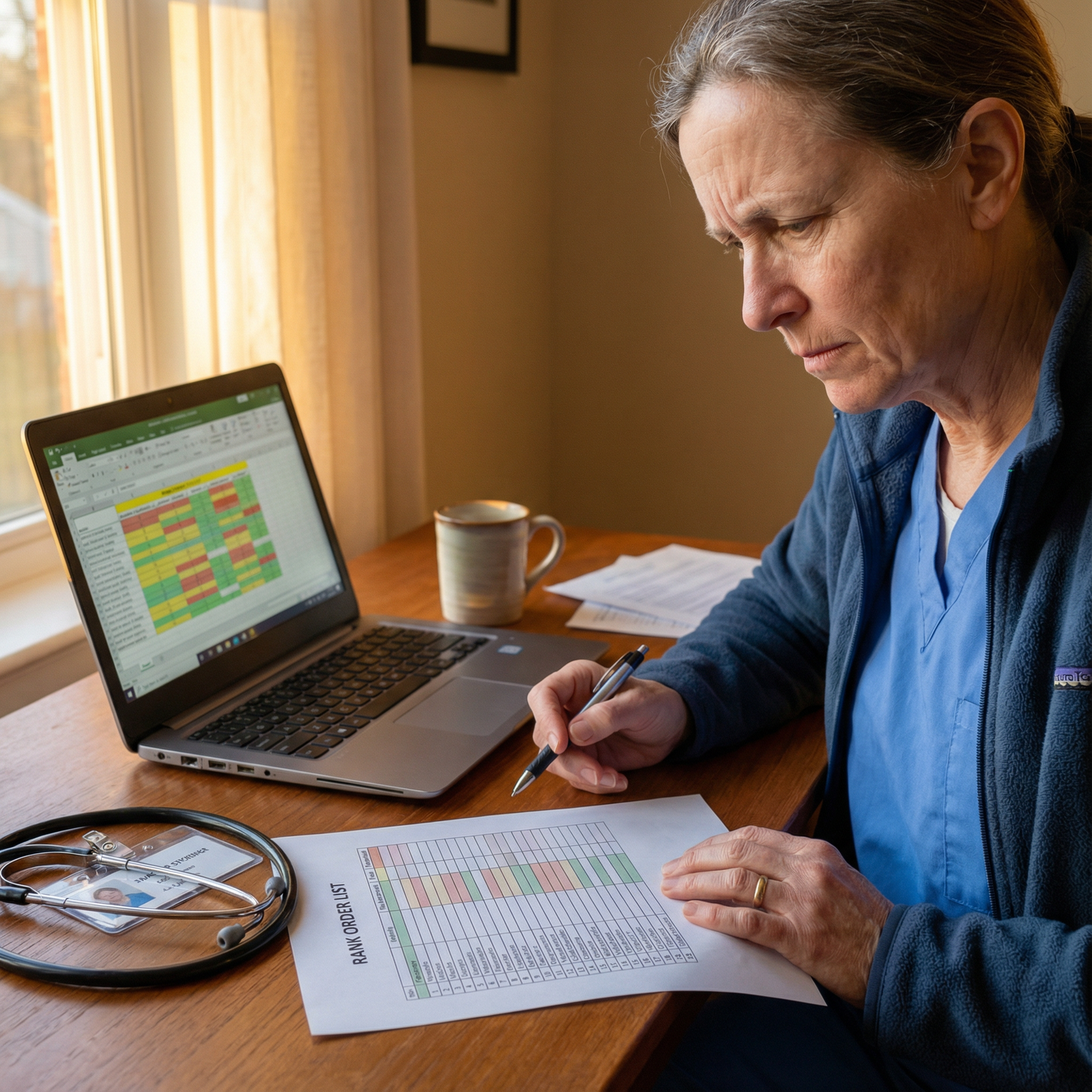 Resident reviewing final residency rank order list - Residency Matching for Mastering Residency Matching: Strategic Use of th