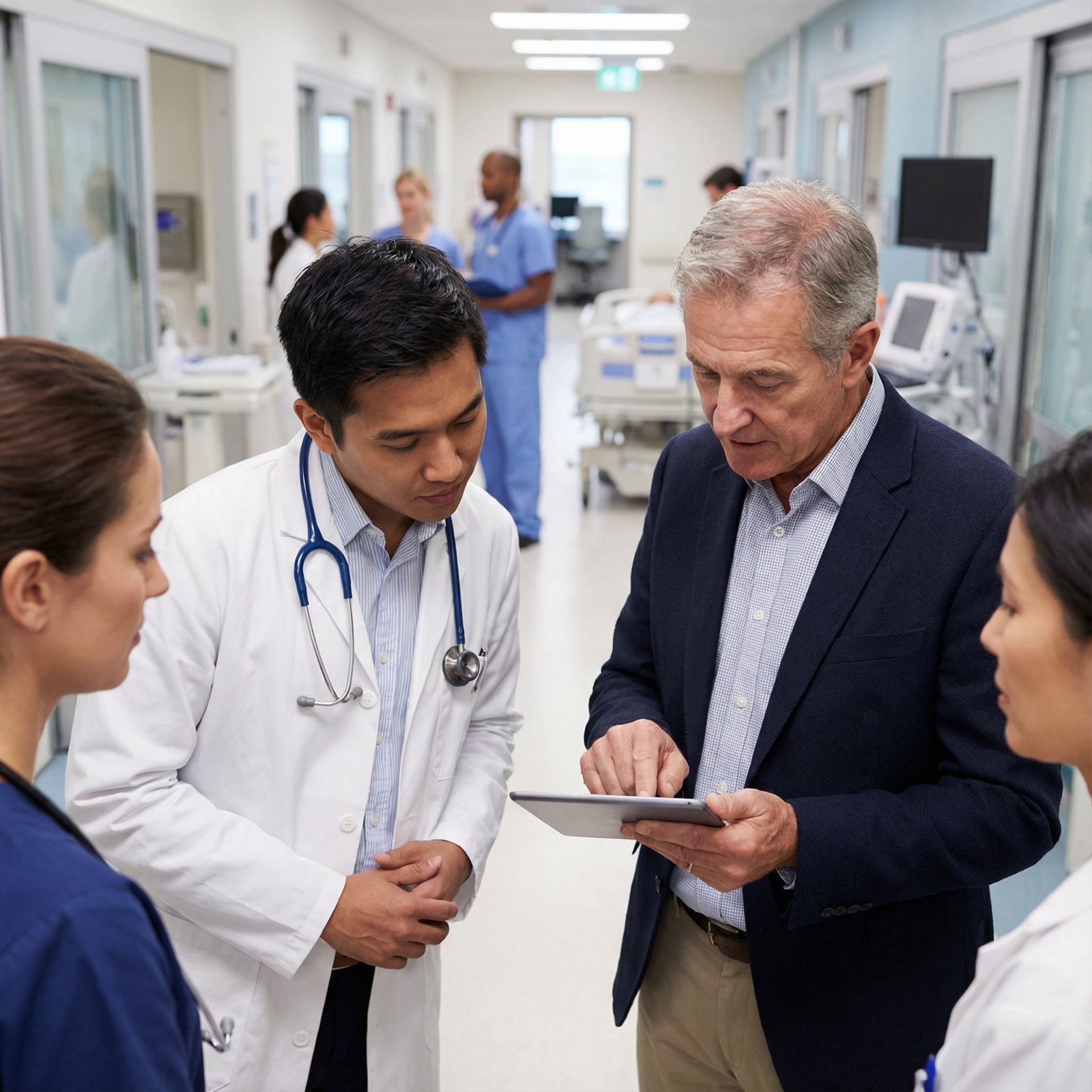 IMG shadowing a physician during inpatient rounds - Medical Education for Maximize Your Medical Career: Insights from IMG Cli