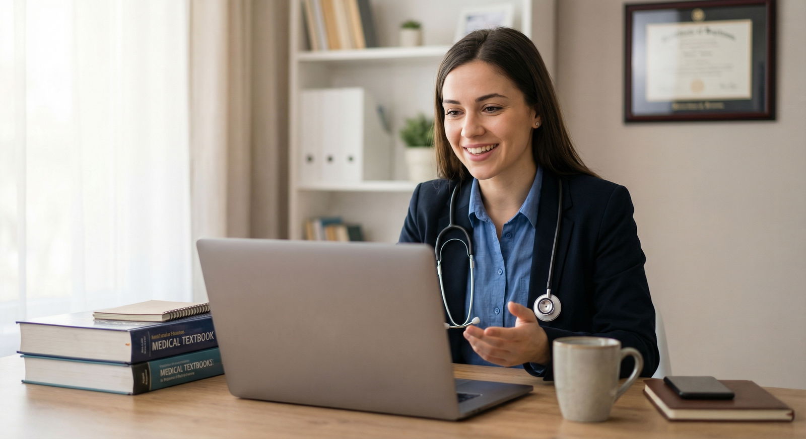 Medical student preparing for a virtual residency video interview - Video Interviews for Top 5 Mistakes to Avoid in Your Vide