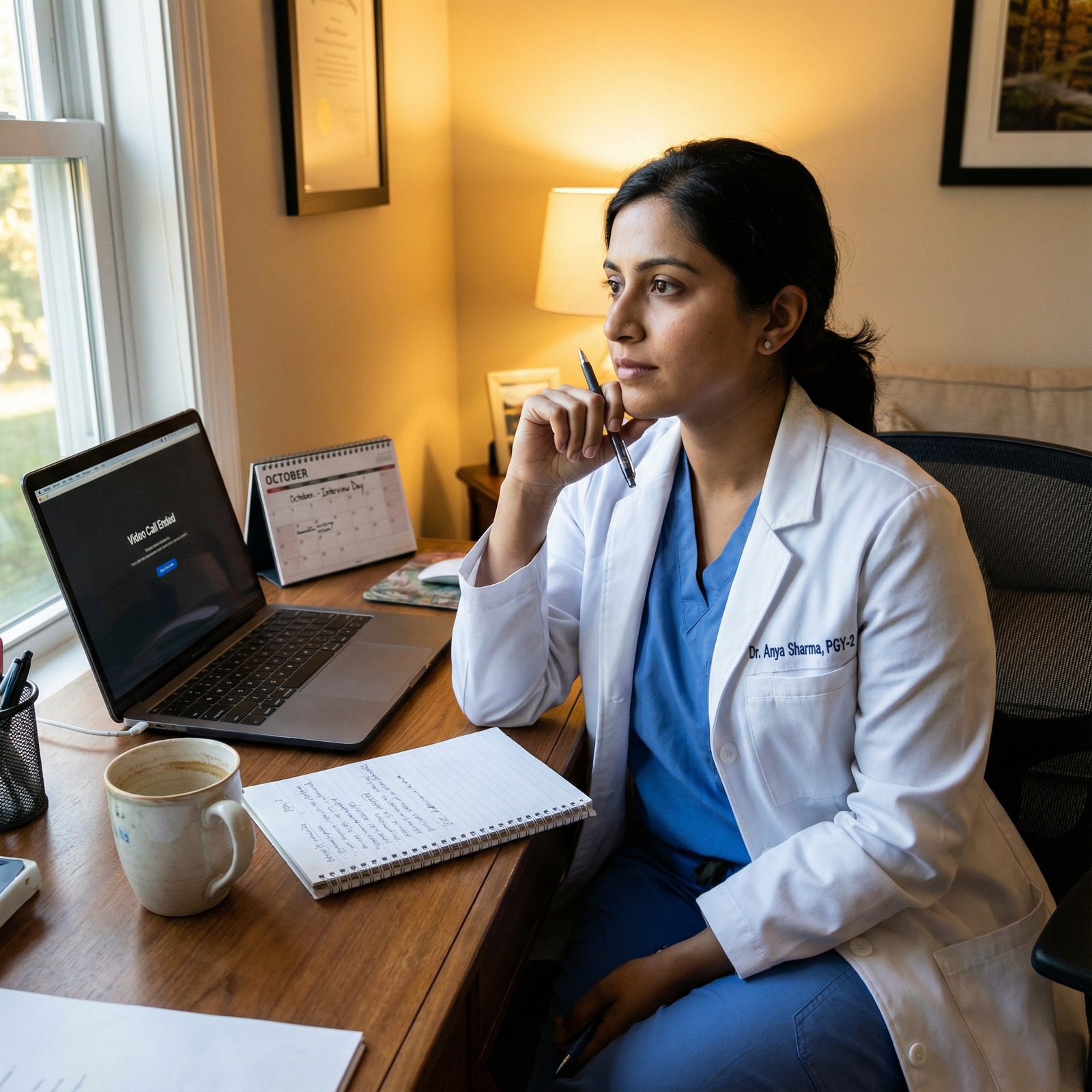 Resident discussing remote interview experience - Remote Interviews for Mastering Remote Residency Interviews: Essential Prep