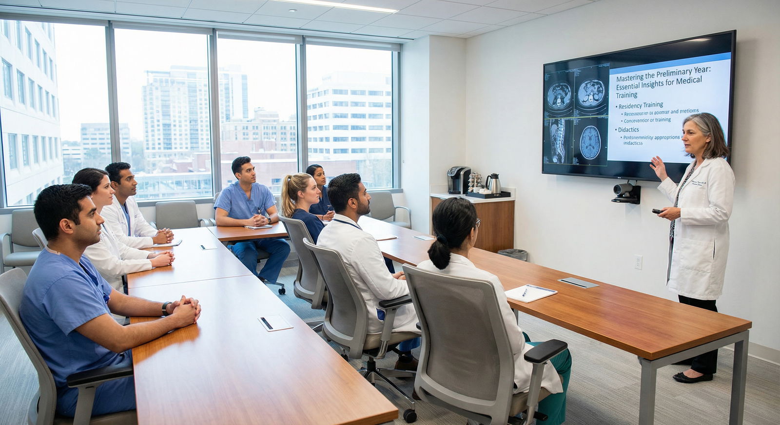 Medical residents attending an educational conference - Medical Training for Mastering the Preliminary Year: Essential Insigh