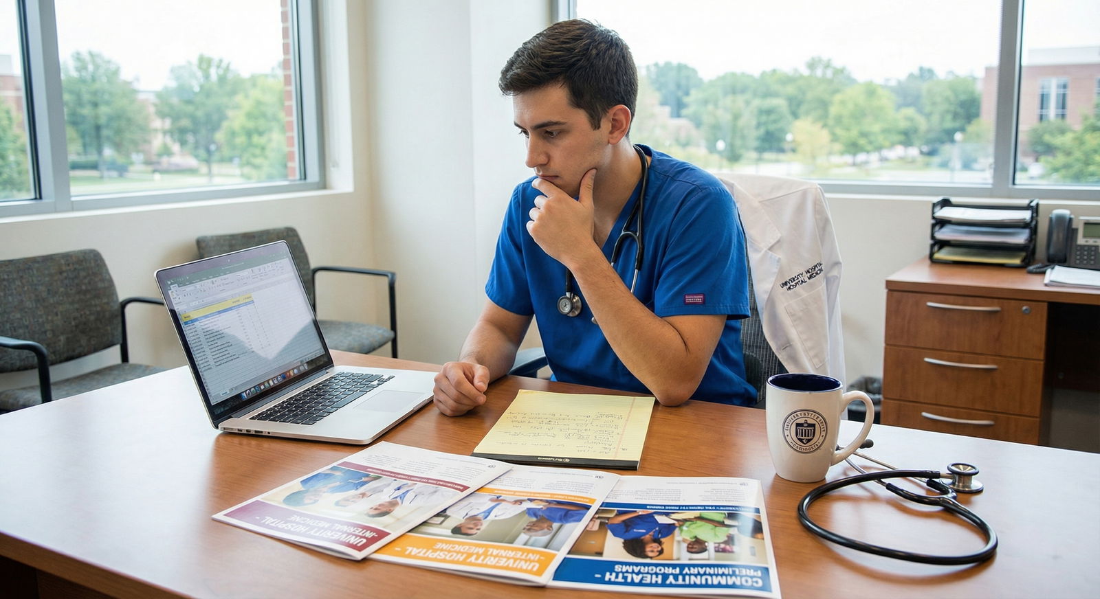 Medical resident reviewing preliminary year options - Medical Residency for Navigating Preliminary Years in Medical Residency