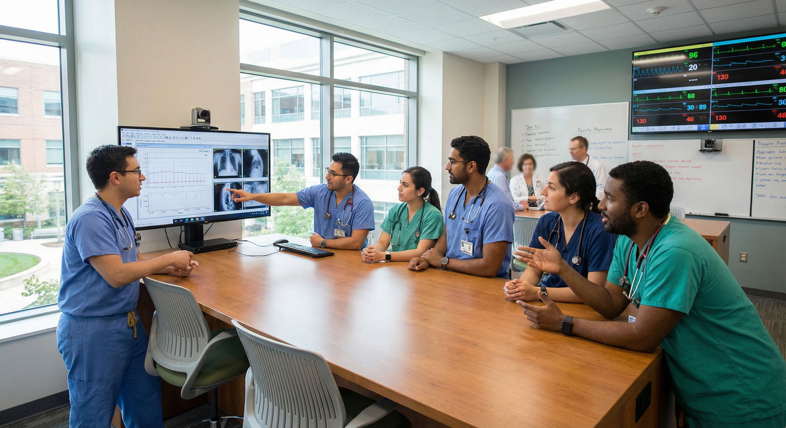 Preliminary year medical residents collaborating on patient care - Medical Education for Unlocking the Power of the Prelimina