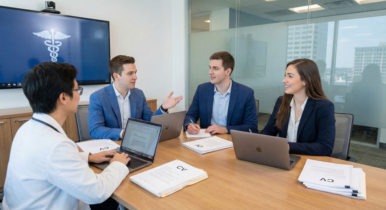 Medical students discussing residency interview prep and applications - Residency Application for Essential Traits for Succes