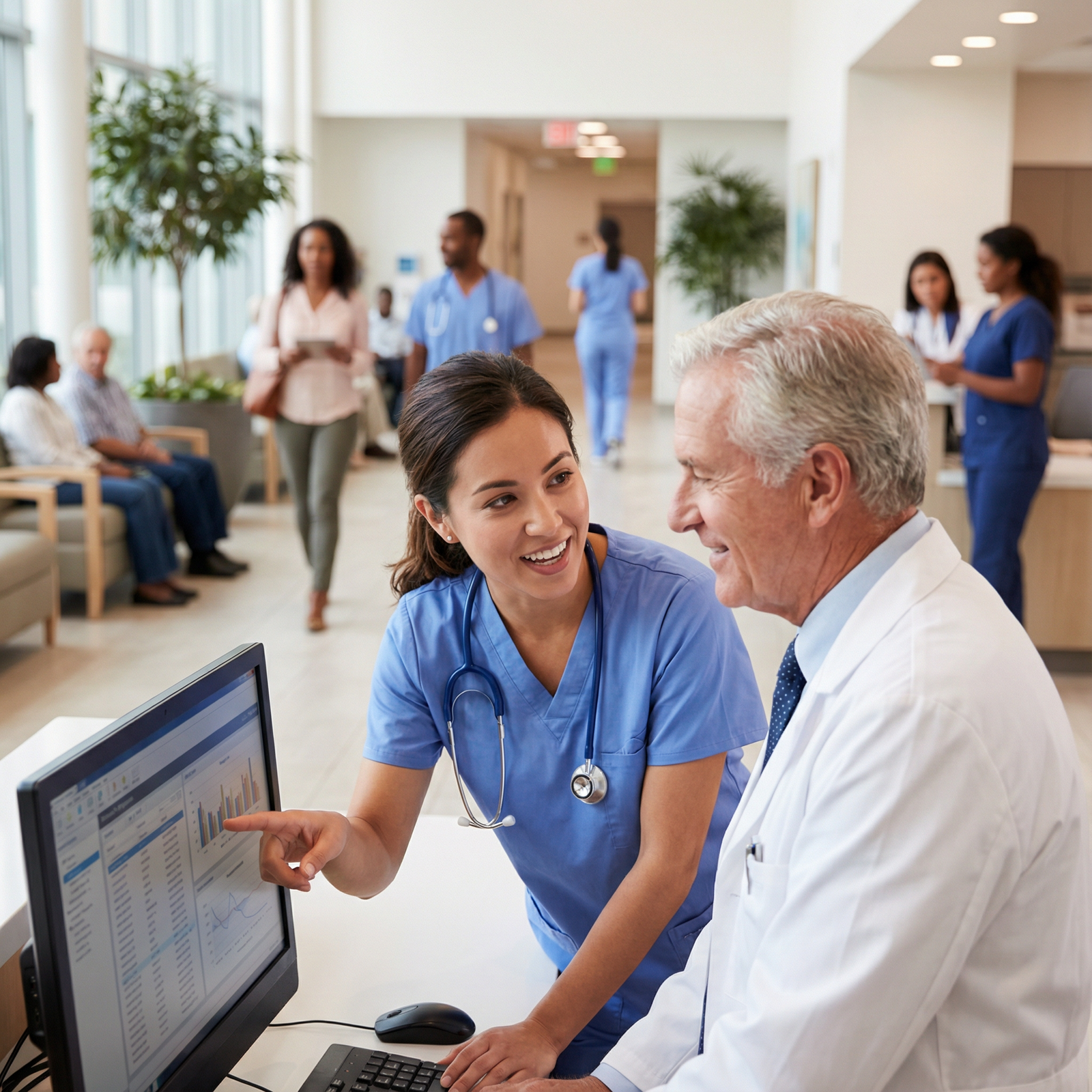 Medical resident discussing treatment plan with mentor in community health center - Medical Residency for Why Medical Residen