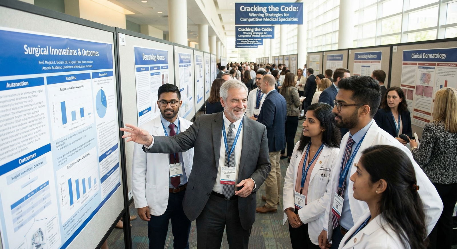 Medical student networking at a specialty conference - Medical Specialties for Cracking the Code: Winning Strategies for Comp