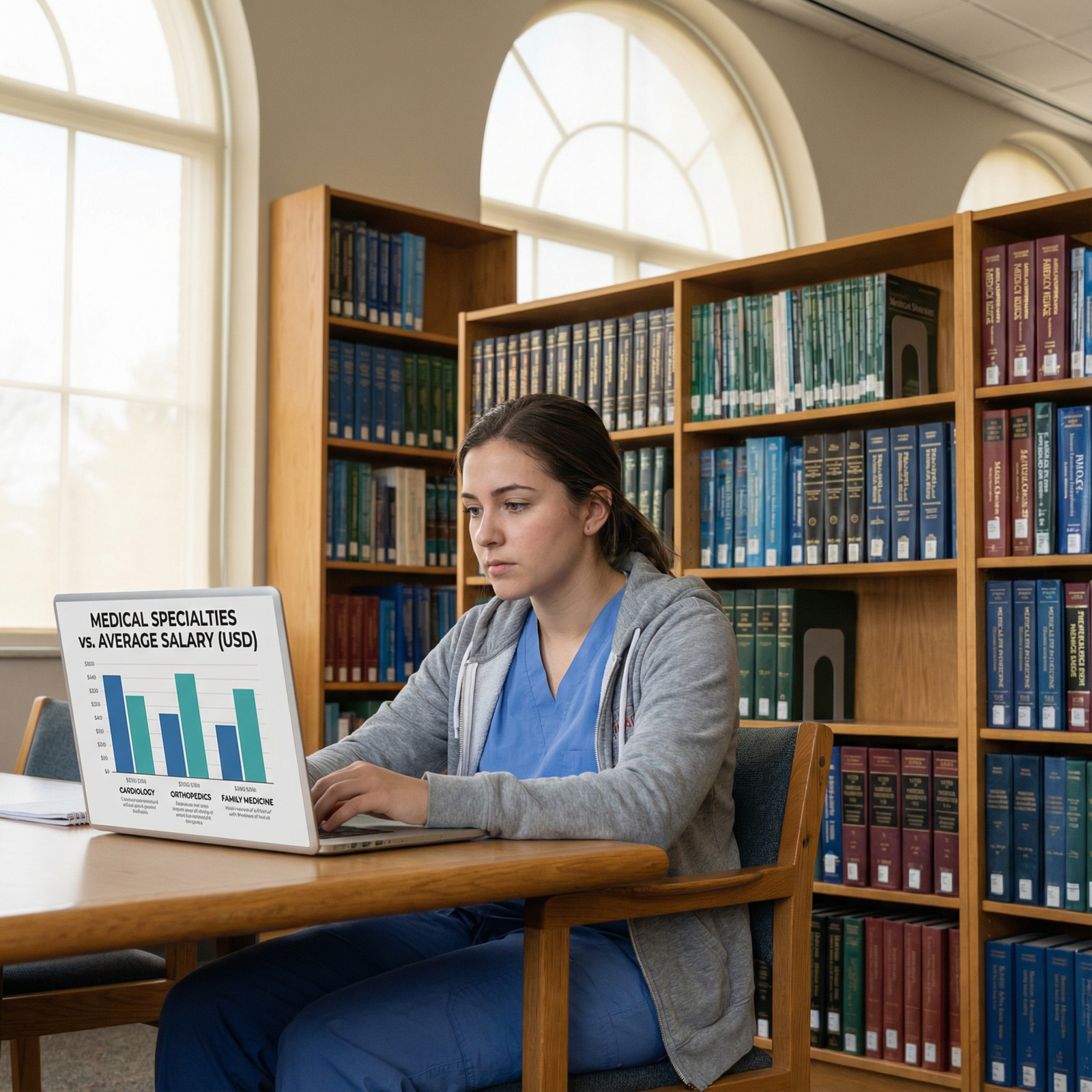 Medical student researching high-paying medical specialties - Medical Specialties for Maximize Your Earnings: High-Paying Med
