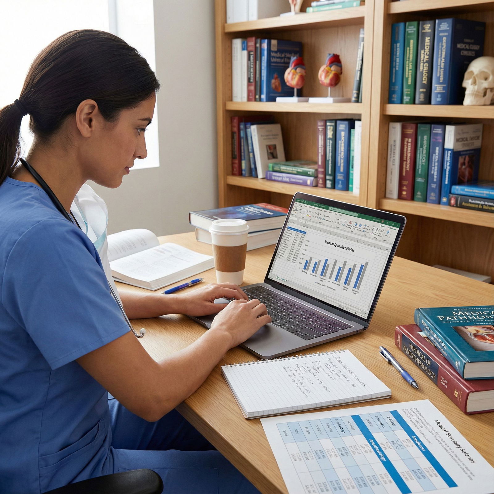 Medical student researching high-paying medical specialties Medical student researching high-paying medical specialties - Medical Specialties for Explore 10 High-Paying Medical Specialt