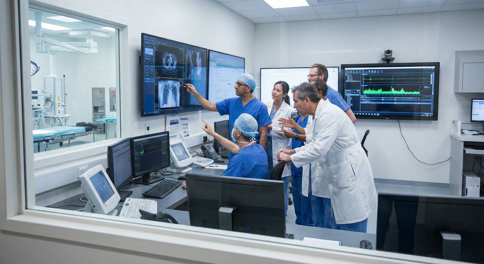 Surgeons and specialists collaborating in a hospital - Medical Specialties for Discover the Top Earning Medical Specialties f