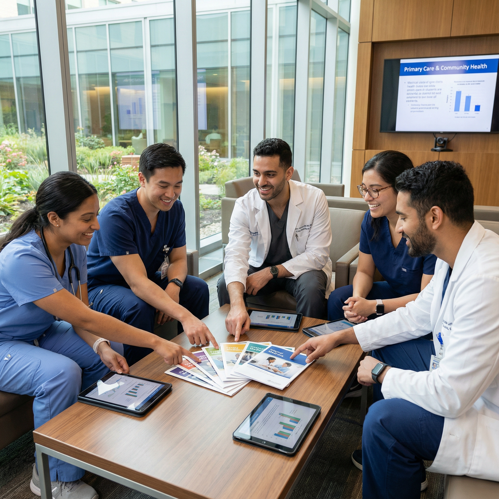 Residents discussing primary care and specialty options Residents discussing primary care and specialty options - Medical Specialties for Explore the Top Low-Competition Medical Spe