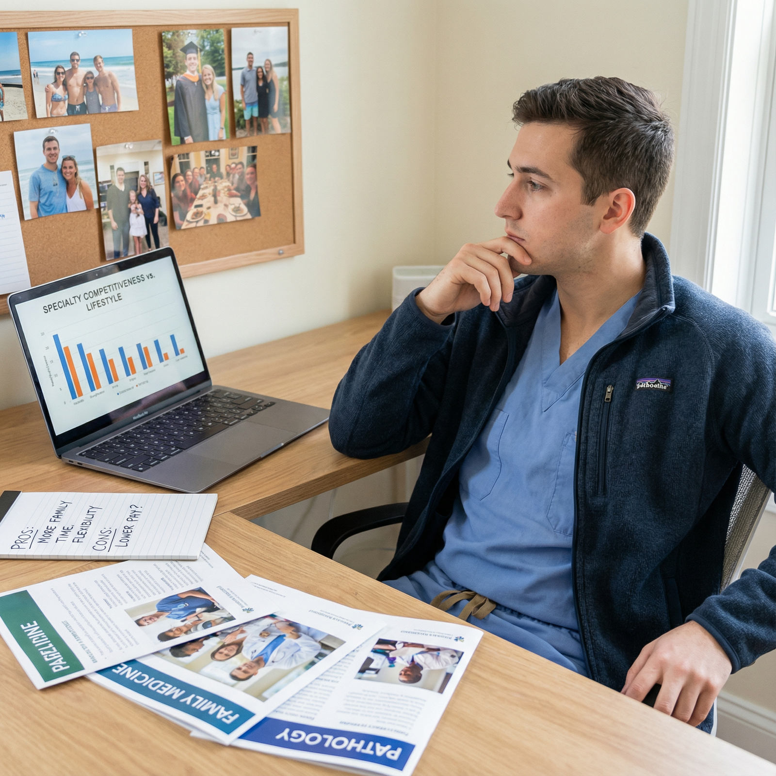 Medical resident evaluating specialty choices with focus on lifestyle and community impact - Low-Competition Specialties for