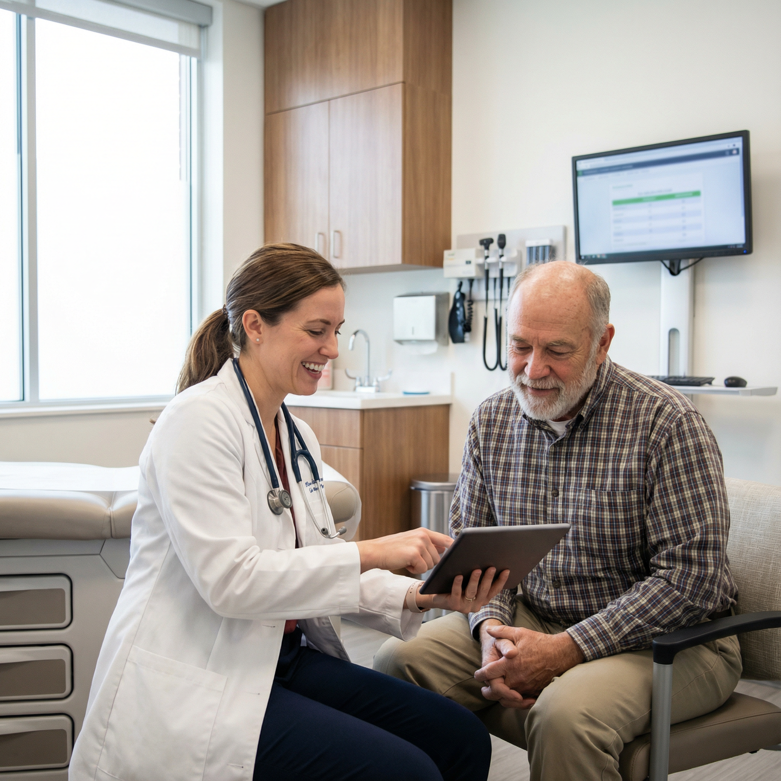 Resident physician interacting with patient in a primary care clinic - Medical Residency for Mastering Medical Residency: Mat