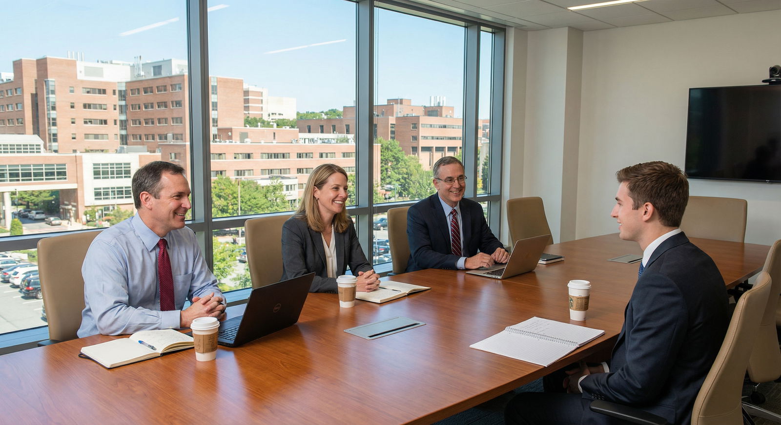 Residency interview panel and applicant in academic medical center - Medical Residency for Mastering Medical Residency: Match