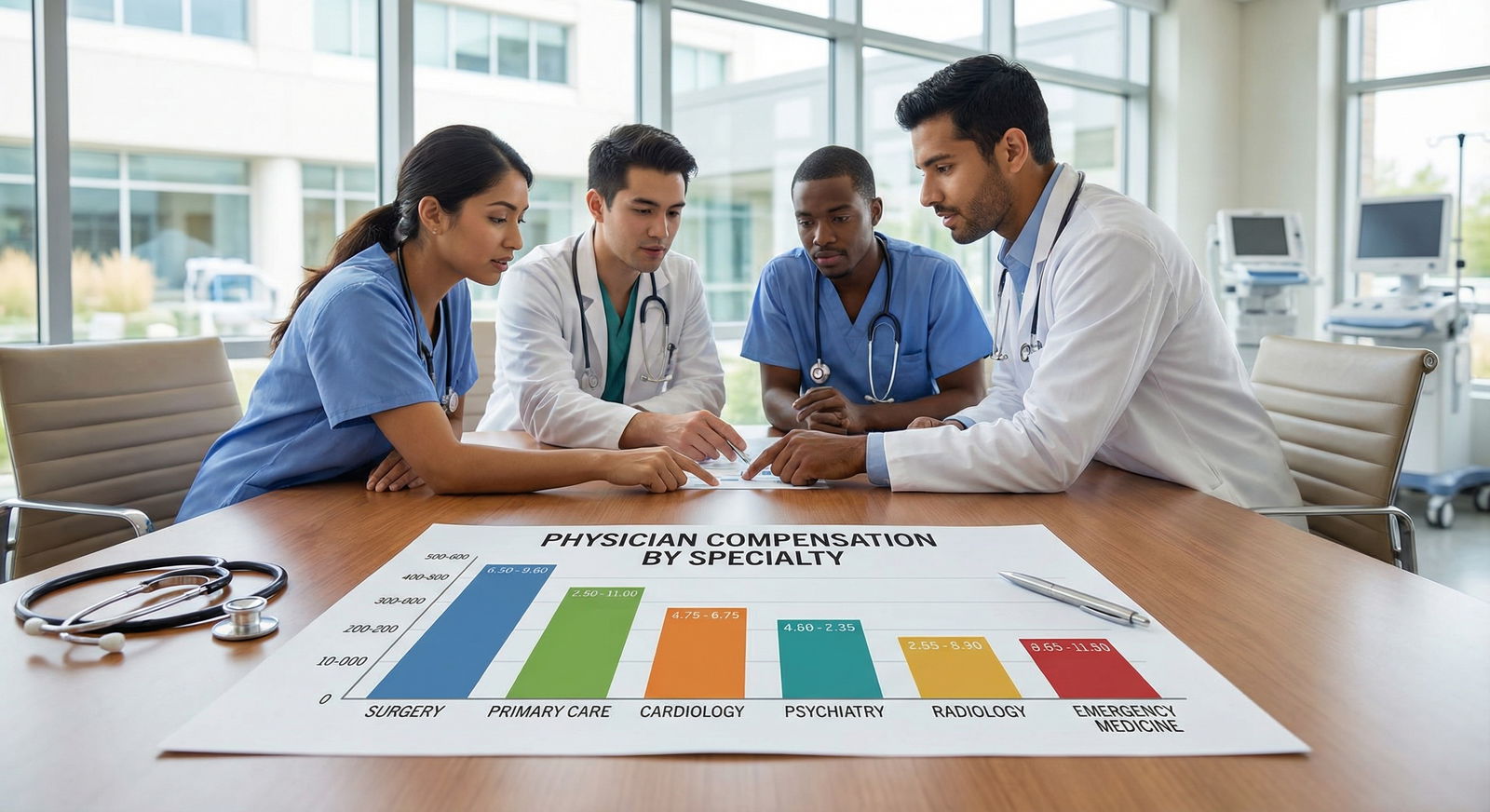 Comparison of physician salaries across medical specialties - Medical Careers for Unveiling Medical Careers: Surprising Salar