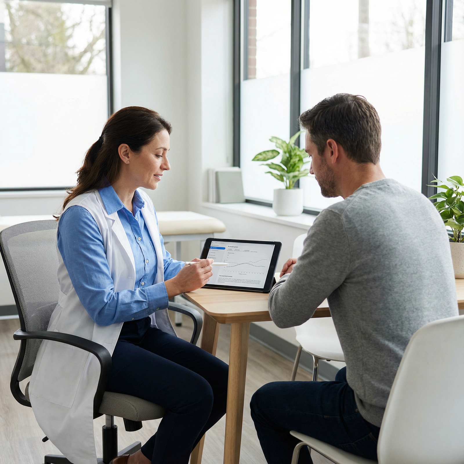 Primary care physician counseling a patient in clinic - medical specialties for Exploring Underpaid Medical Specialties: Insi