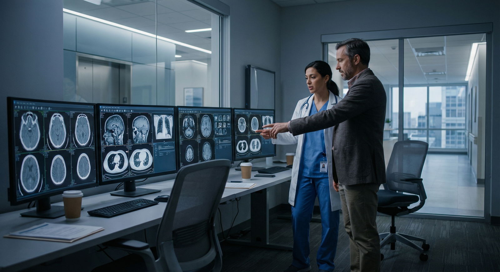 Radiology resident discussing imaging findings with attending physician - Radiology for Why Radiology Offers the Best Work-Li