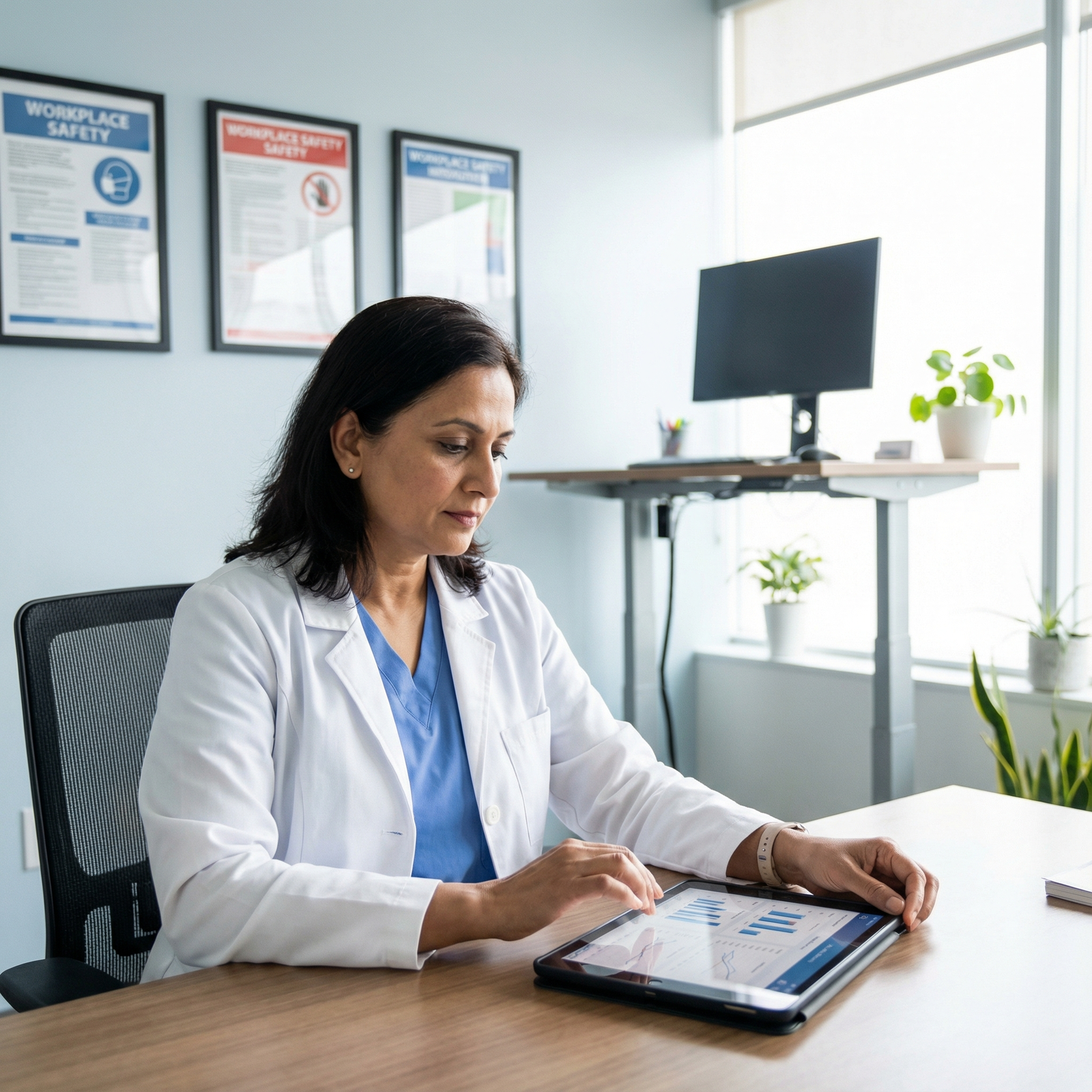 Occupational medicine physician consulting with worker in clinic Occupational medicine physician consulting with worker in clinic - Non-Traditional Medicine for Embracing Non-Traditional Med