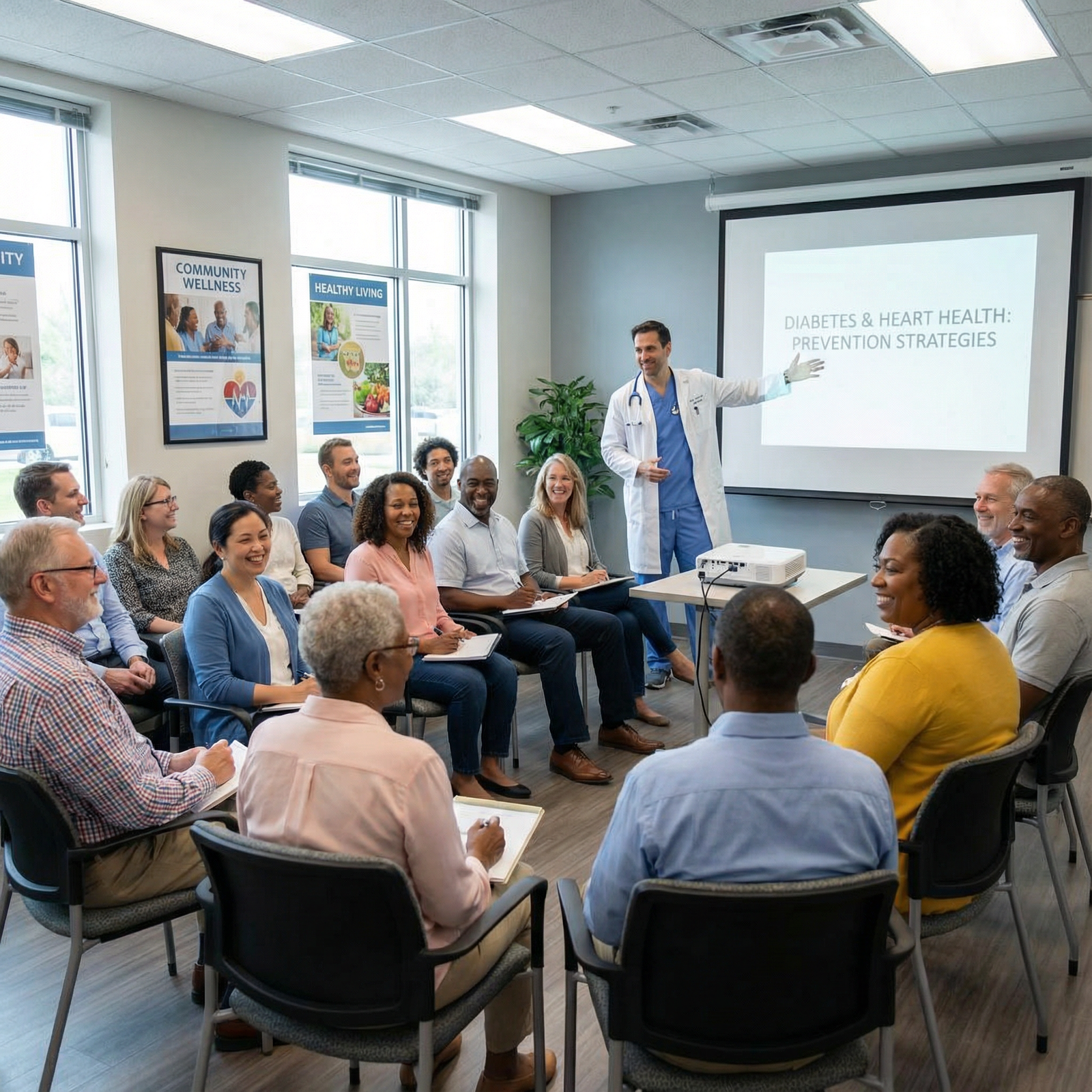 Internal medicine doctor leading a community health workshop Internal medicine doctor leading a community health workshop - Internal Medicine for Unlocking a Fulfilling Career: Why Inter