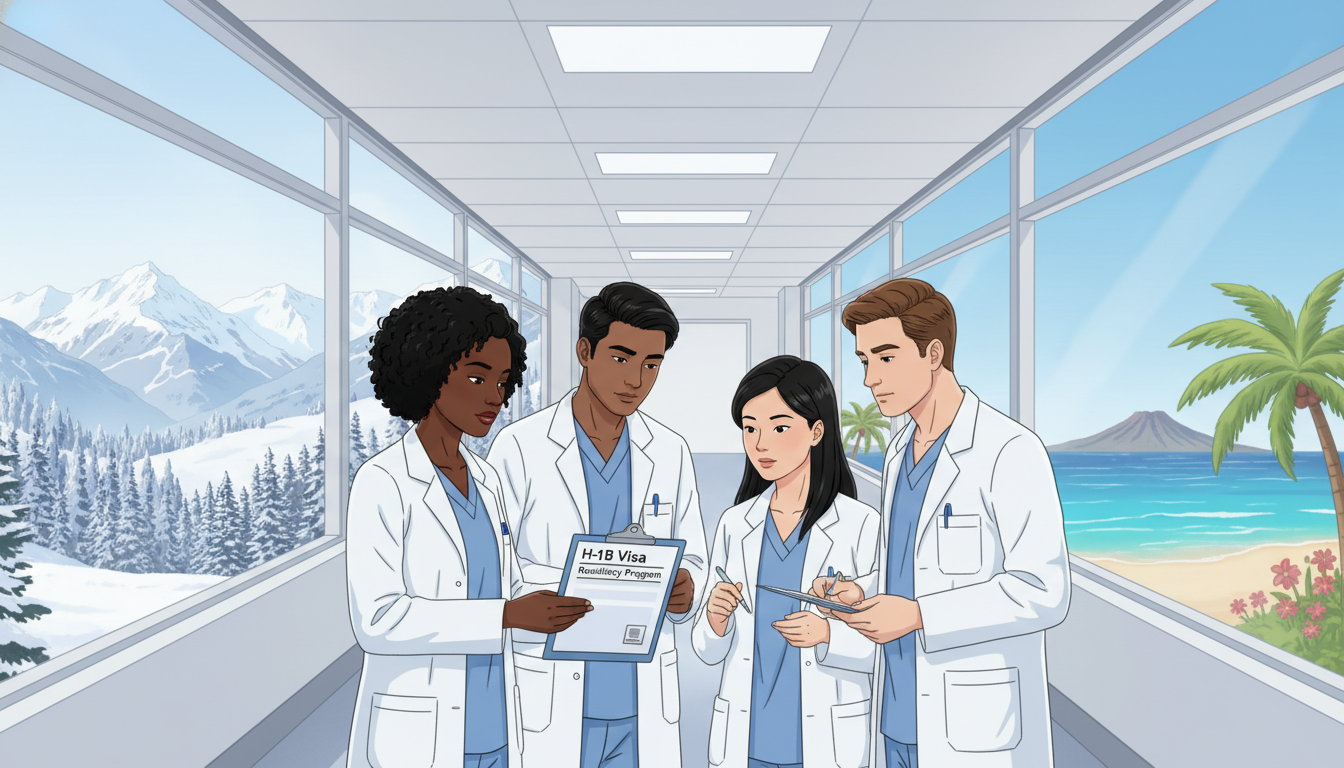 Medical residents in Alaska and Hawaii discussing visa sponsorship Medical residents in Alaska and Hawaii discussing visa sponsorship - Caribbean medical school residency for H-1B Sponsorship