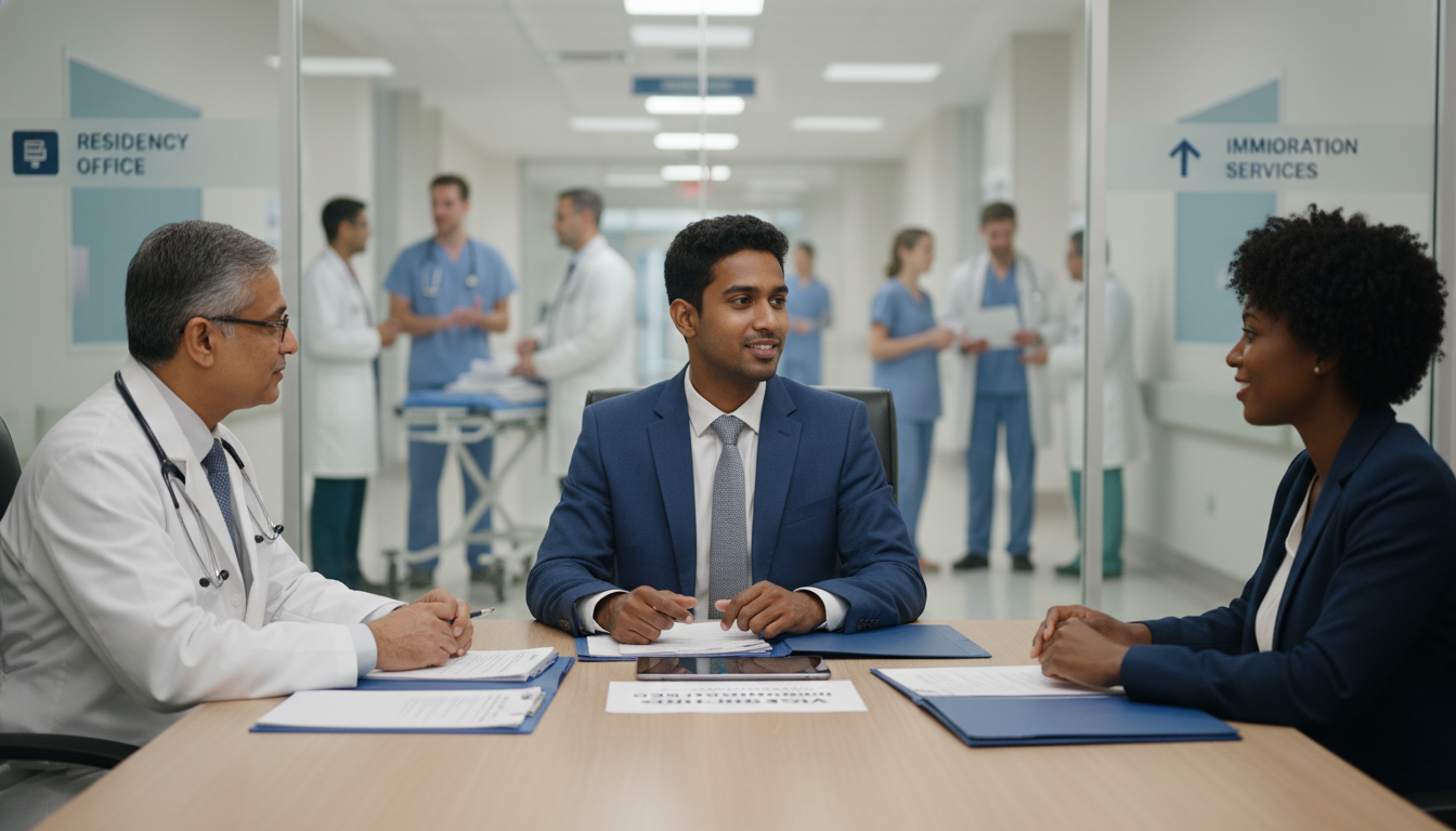 Caribbean medical graduate interviewing at a county hospital residency program Caribbean medical graduate interviewing at a county hospital residency program - Caribbean medical school residency for Visa