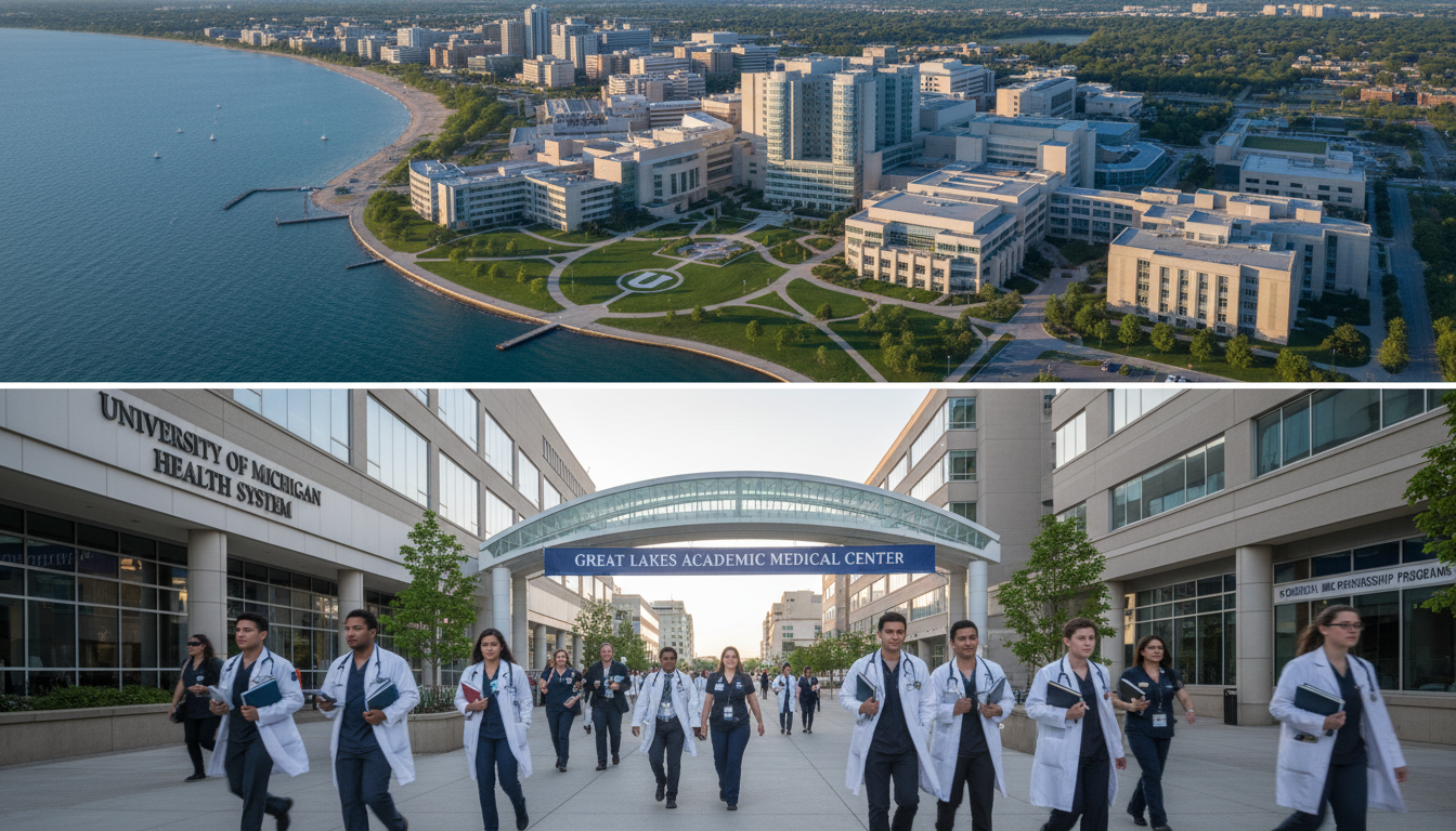 Great Lakes teaching hospital campus friendly to IMGs and H-1B sponsorship Great Lakes teaching hospital campus friendly to IMGs and H-1B sponsorship - Caribbean medical school residency for H-1B Spon