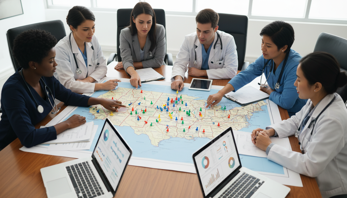 Map showing regional clusters of HBCU-affiliated residency programs Map showing regional clusters of HBCU-affiliated residency programs - Caribbean medical school residency for Geographic Flexi