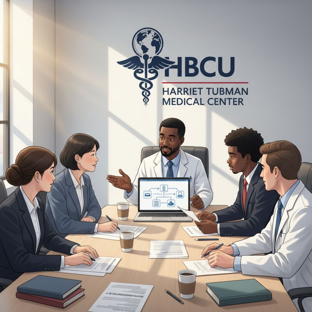 Residency program leadership at an HBCU-affiliated hospital discussing H-1B sponsorship policies Residency program leadership at an HBCU-affiliated hospital discussing H-1B sponsorship policies - Caribbean medical school r
