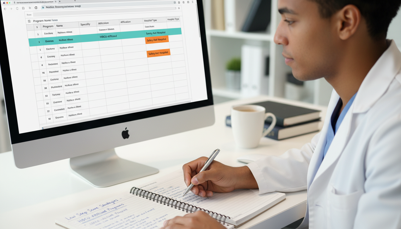 Residency program list highlighting HBCU and safety-net hospitals - Caribbean medical school residency for Low Step Score Str