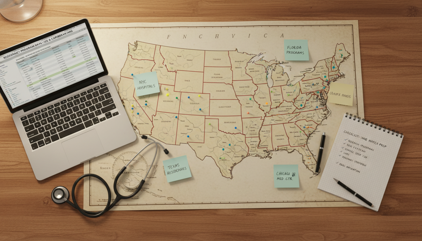 Map of IMG-friendly residency programs by region Map of IMG-friendly residency programs by region - Caribbean medical school residency for Geographic Flexibility for Caribbea