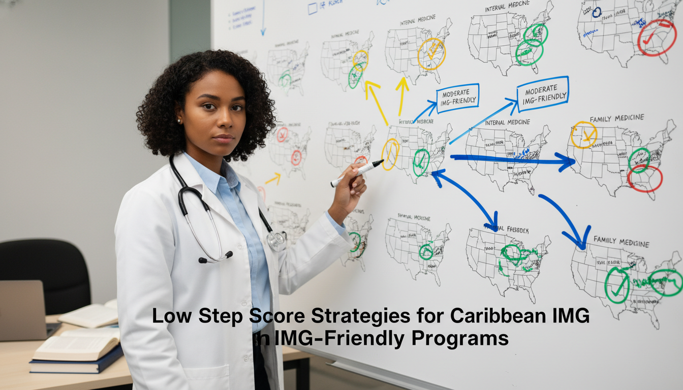 Residency application strategy planning for IMG-friendly programs - Caribbean medical school residency for Low Step Score Str