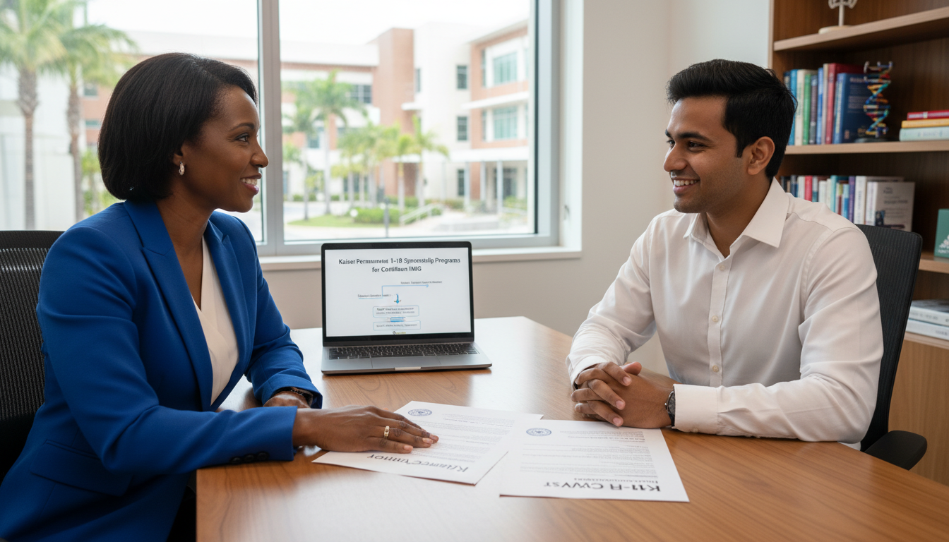 Residency program director meeting with international medical graduate Residency program director meeting with international medical graduate - Caribbean medical school residency for H-1B Sponsors