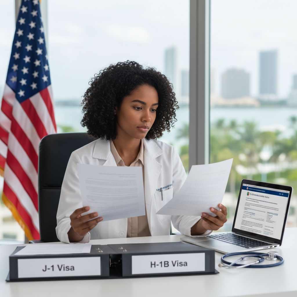Comparison of J-1 versus H-1B visa options for residency Comparison of J-1 versus H-1B visa options for residency - Caribbean medical school residency for Visa Navigation for Residen