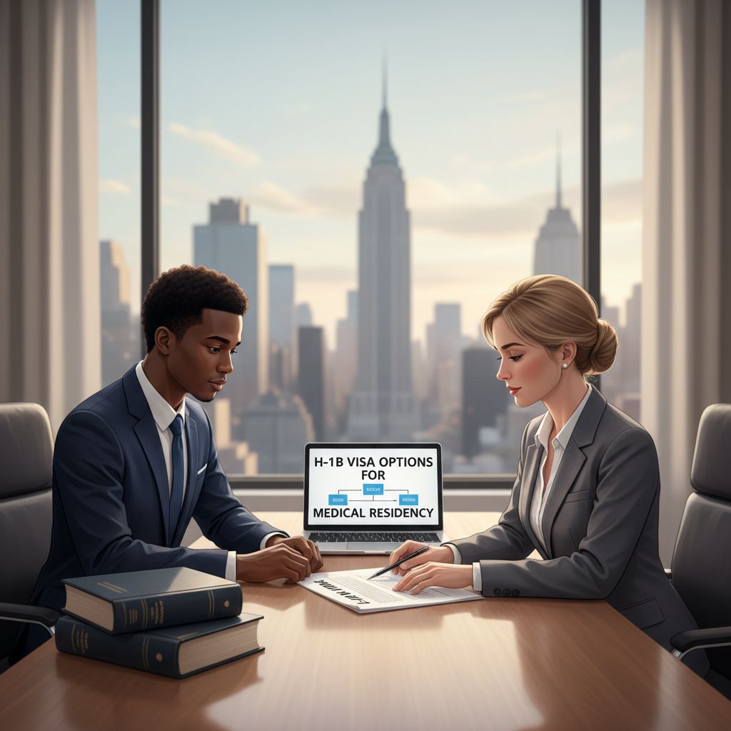 Caribbean IMG meeting with an immigration attorney to discuss J-1 versus H-1B options for residency Caribbean IMG meeting with an immigration attorney to discuss J-1 versus H-1B options for residency - Caribbean medical schoo