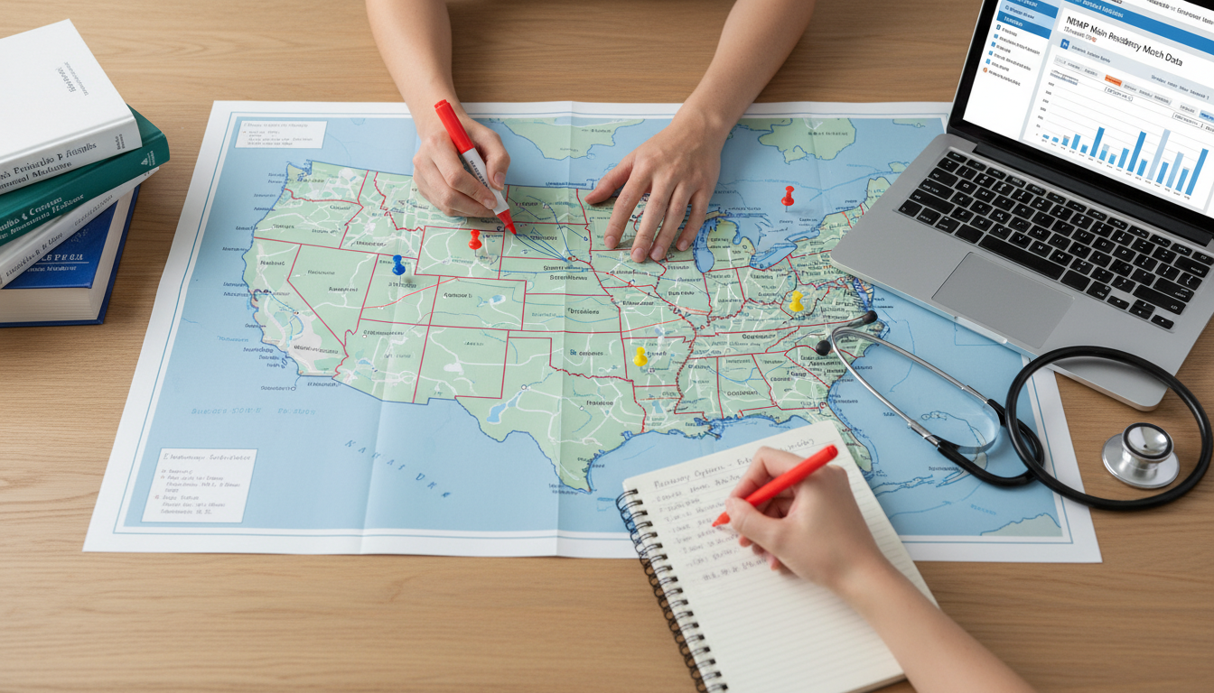 Map of Northeast Corridor residency locations strategy planning Map of Northeast Corridor residency locations strategy planning - Caribbean medical school residency for Geographic Flexibili