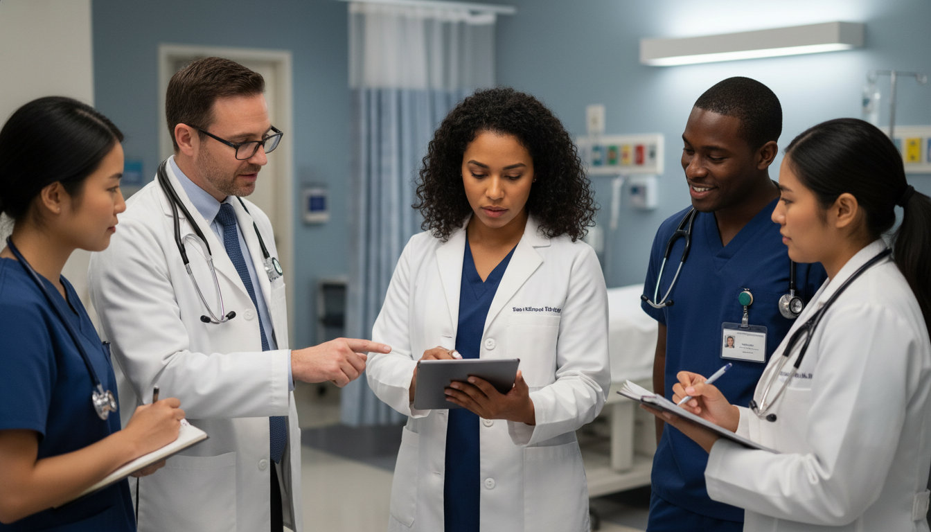 Caribbean IMG in a U.S. hospital working on clinical rotations - Caribbean medical school residency for Low Step Score Strate