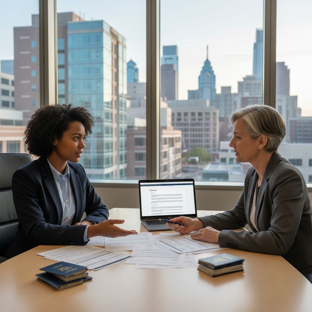 Caribbean IMG in Philadelphia meeting with residency program coordinator about visa Caribbean IMG in Philadelphia meeting with residency program coordinator about visa - Caribbean medical school residency for