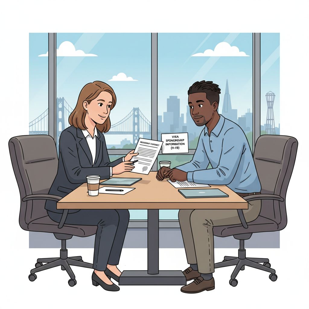 Residency program director discussing H-1B sponsorship with an international medical graduate Residency program director discussing H-1B sponsorship with an international medical graduate - Caribbean medical school resi