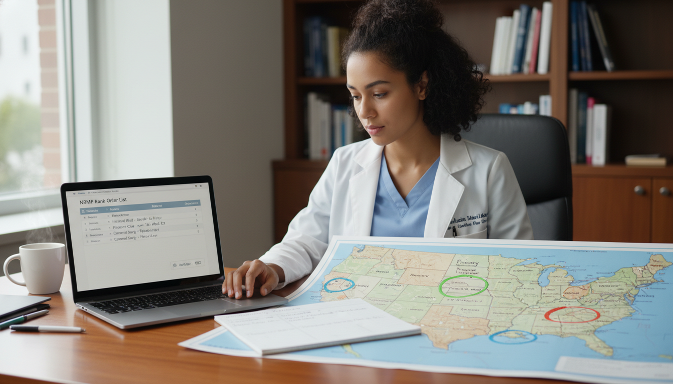 Caribbean IMG ranking residency programs with map and laptop Caribbean IMG ranking residency programs with map and laptop - Caribbean medical school residency for Geographic Flexibility