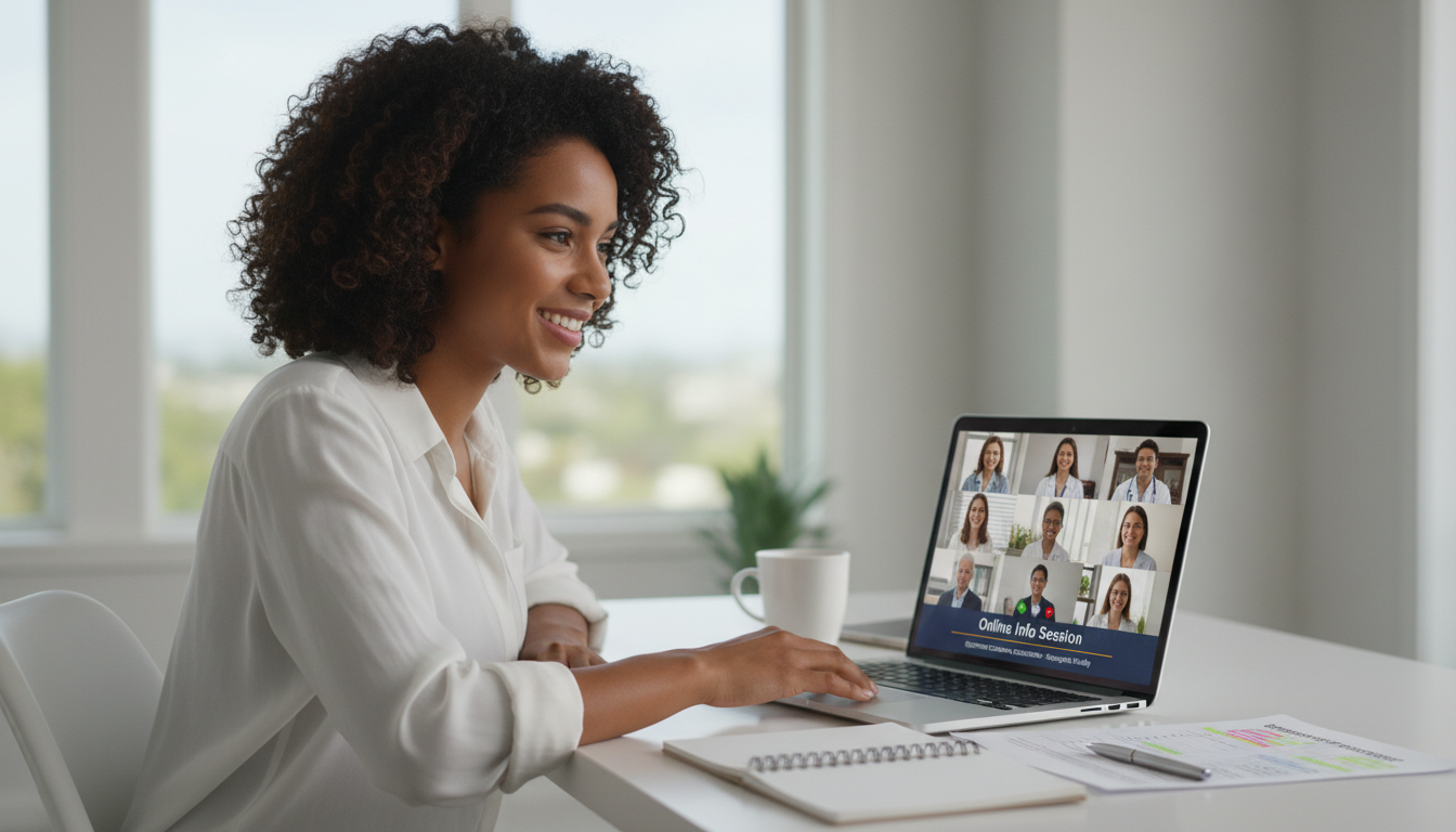 Caribbean IMG attending a virtual residency program information session Caribbean IMG attending a virtual residency program information session - Caribbean medical school residency for Geographic F