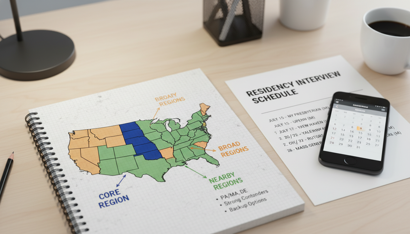 Residency interview map with geographic preference notes Residency interview map with geographic preference notes - Caribbean medical school residency for Geographic Flexibility for