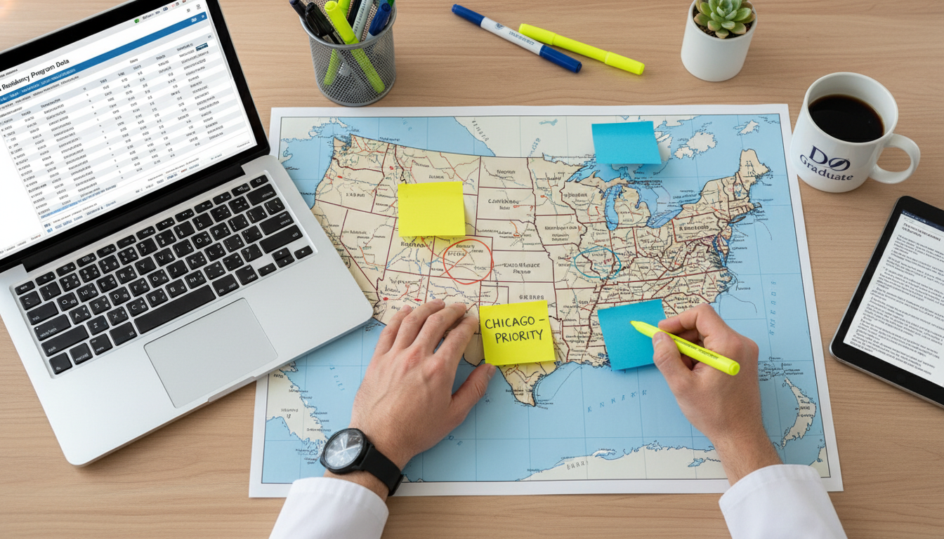 Map-based planning for residency geographic strategy Map-based planning for residency geographic strategy - DO graduate residency for Geographic Flexibility for DO Graduate in Ch