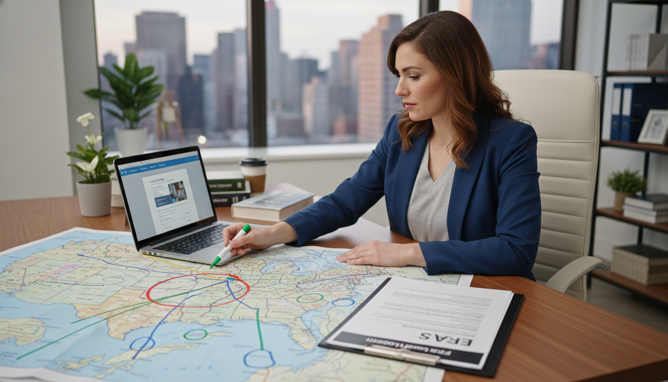 DO graduate marking preferred residency regions on a US map DO graduate marking preferred residency regions on a US map - DO graduate residency for Geographic Flexibility for DO Graduat