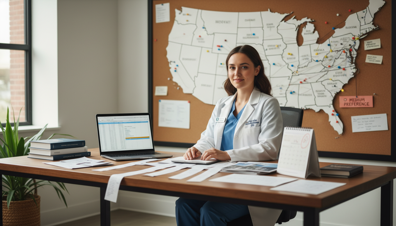 DO graduate plotting geographic preference strategy for residency applications DO graduate plotting geographic preference strategy for residency applications - DO graduate residency for Geographic Flexibi