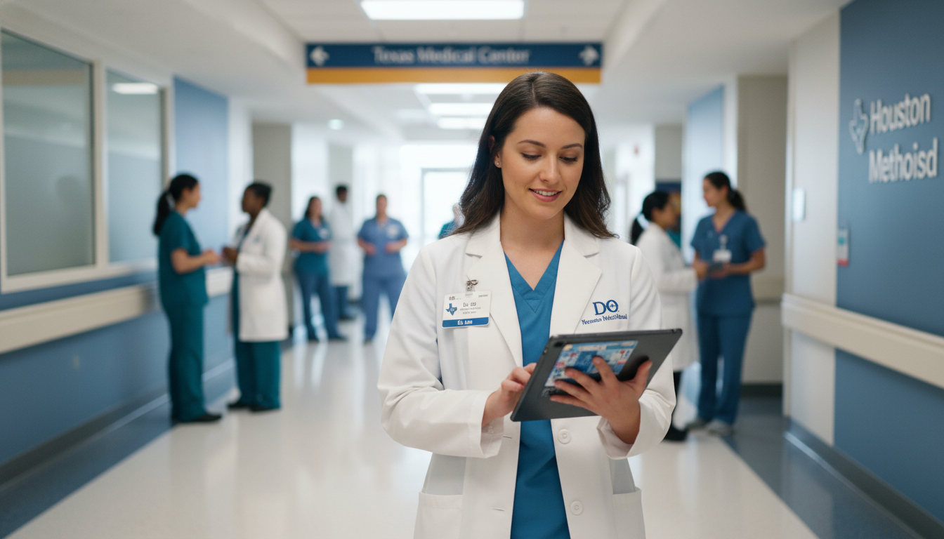 DO resident working in a Houston hospital - DO graduate residency for Low Step Score Strategies for DO Graduate in Houston