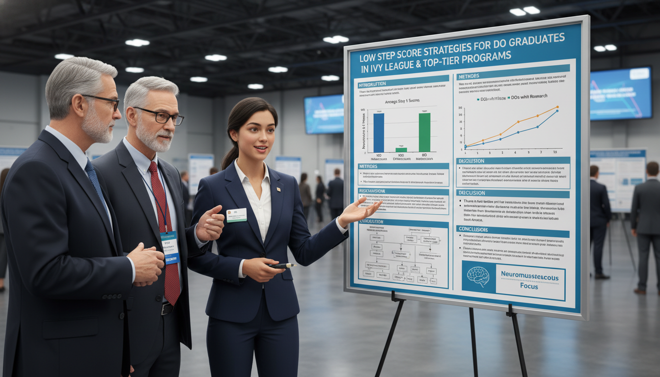 DO resident presenting research at an academic medical conference - DO graduate residency for Low Step Score Strategies for D