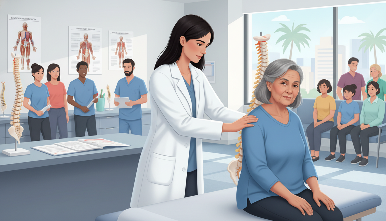 DO medical student performing osteopathic exam in Los Angeles clinic DO medical student performing osteopathic exam in Los Angeles clinic - DO graduate residency for Low Step Score Strategies fo